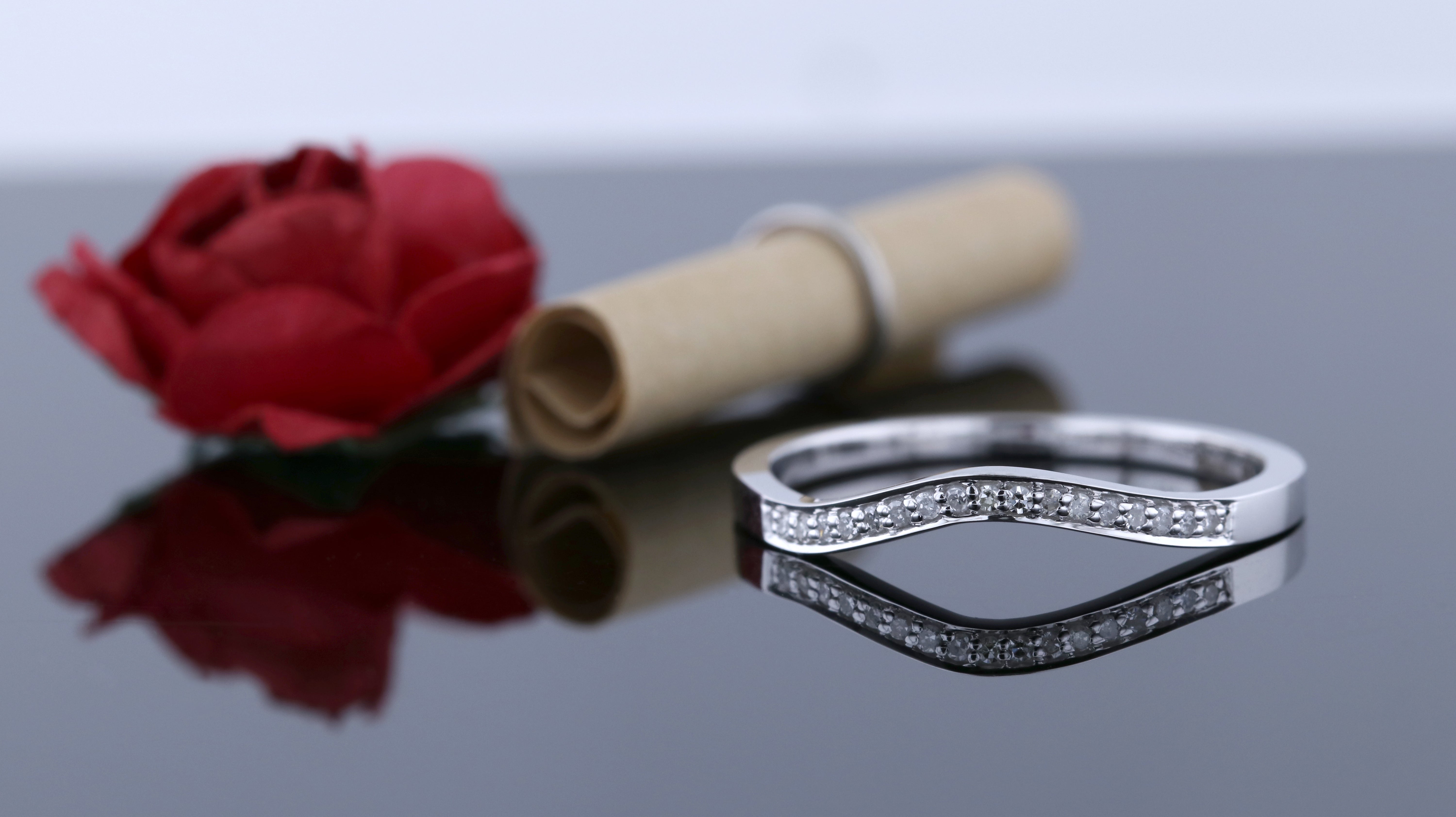 0.10 Carat (ctw) Sterling Silver Round Diamond Ladies Anniversary Wedding Band Guard Ring 1/10 CT