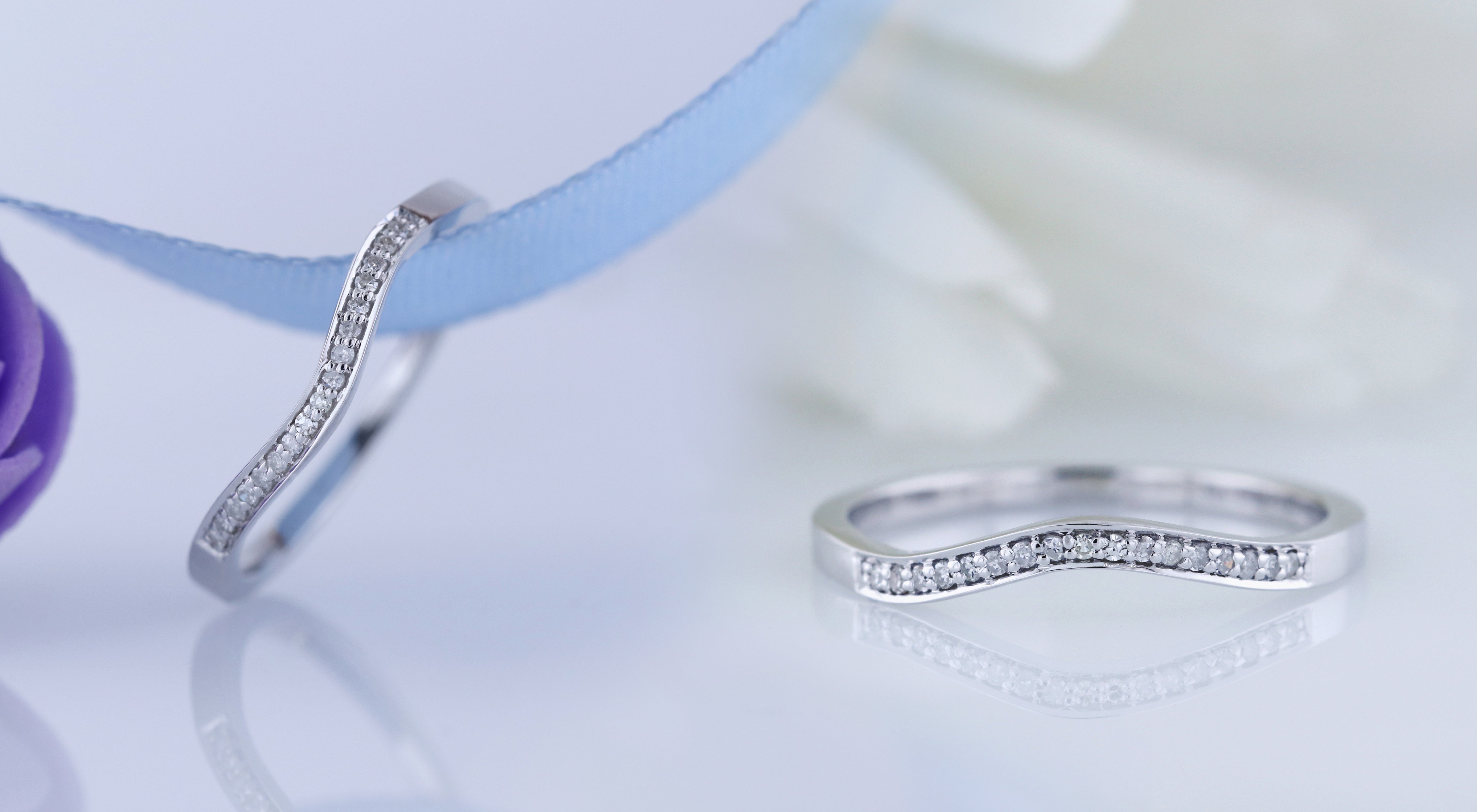 0.10 Carat (ctw) Sterling Silver Round Diamond Ladies Anniversary Wedding Band Guard Ring 1/10 CT