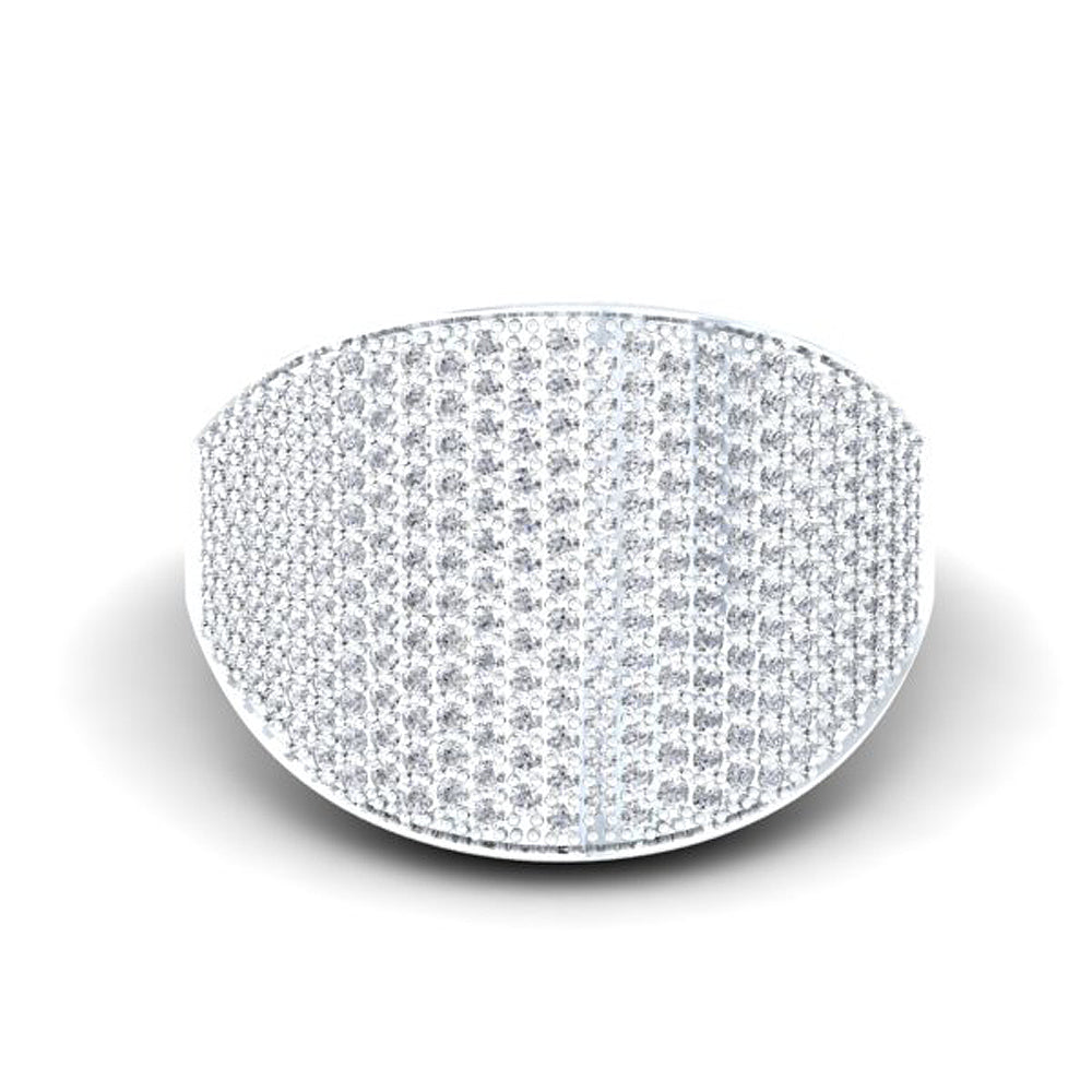 1.25 Carat (ctw) 14k White Gold Round Diamond Ladies Cocktail Right Hand Ring 1 1/4 CT