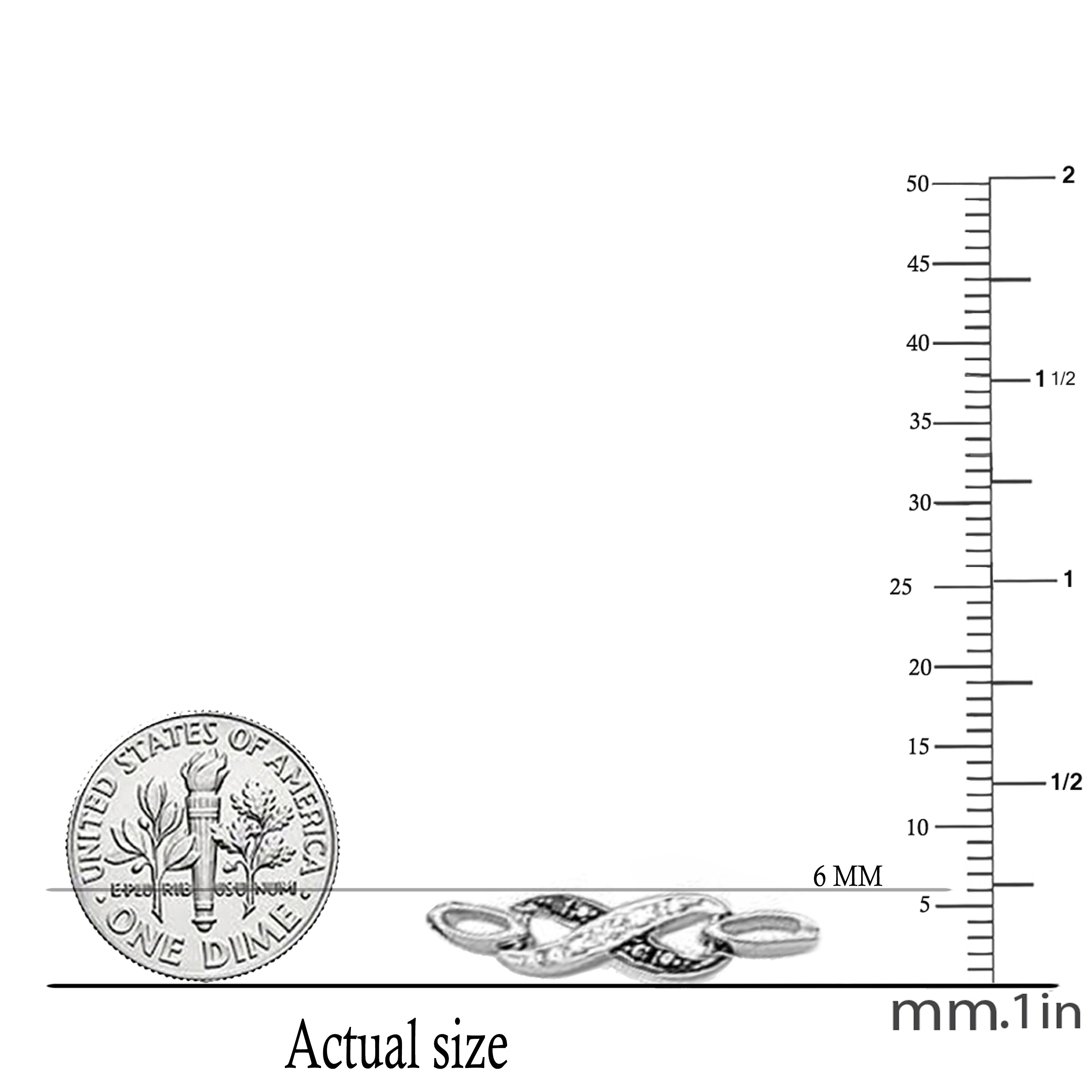 0.36 Carat (ctw) Sterling Silver Round Black and White Diamond Ladies Infinity Tennis Link Bracelet 1/3 CT (7 Inch Length x 6 MM Wide)