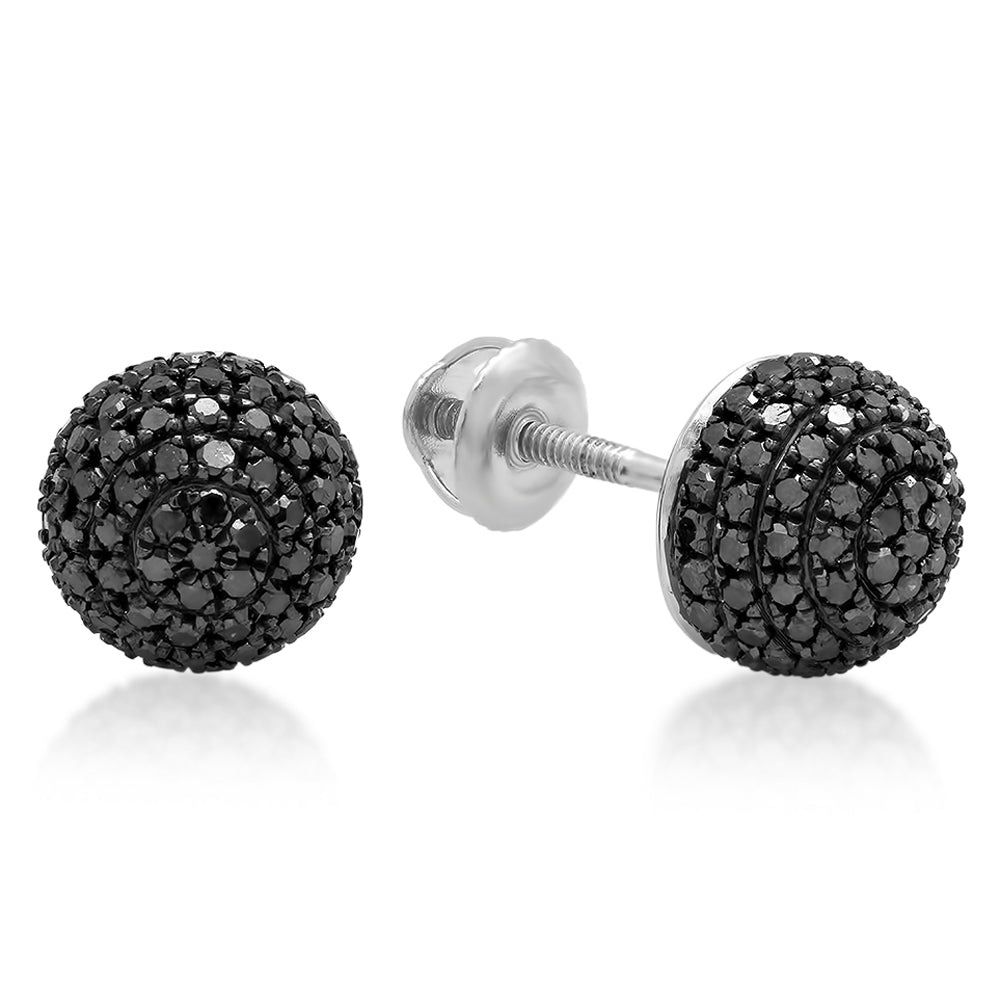 1.00 carati (Ctw) in argento Sterling placcato rodio nero diamante 1.00 carati (Ctw) in argento Sterling placcato rodio nero diamante