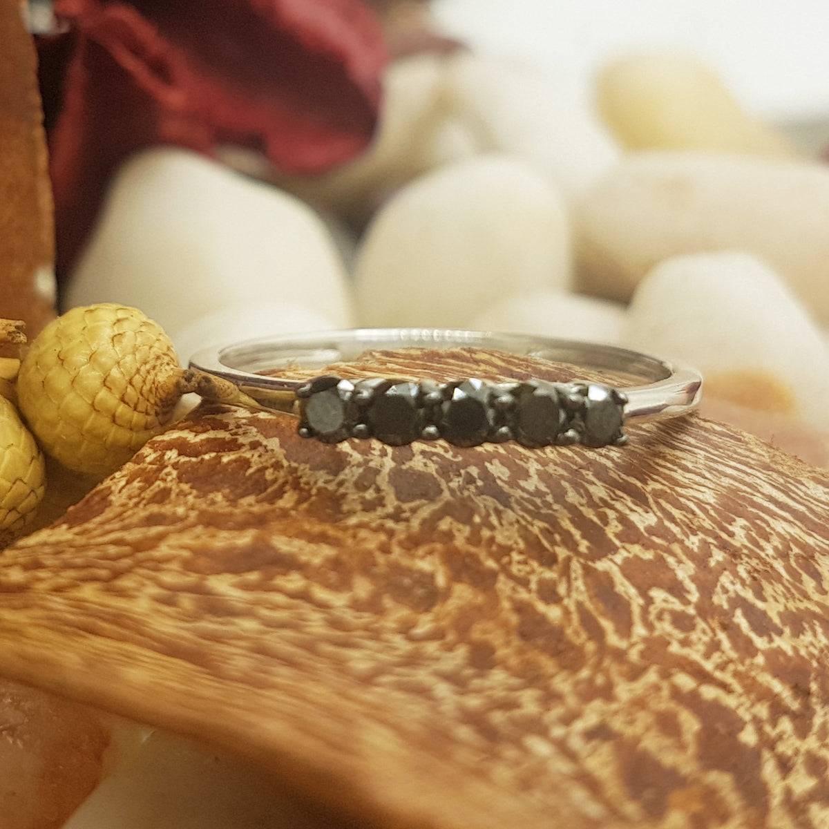 0.37 Carat (ctw) Sterling Silver Round Black Diamond Ladies Anniversary Wedding Band Ring 3/8 CT