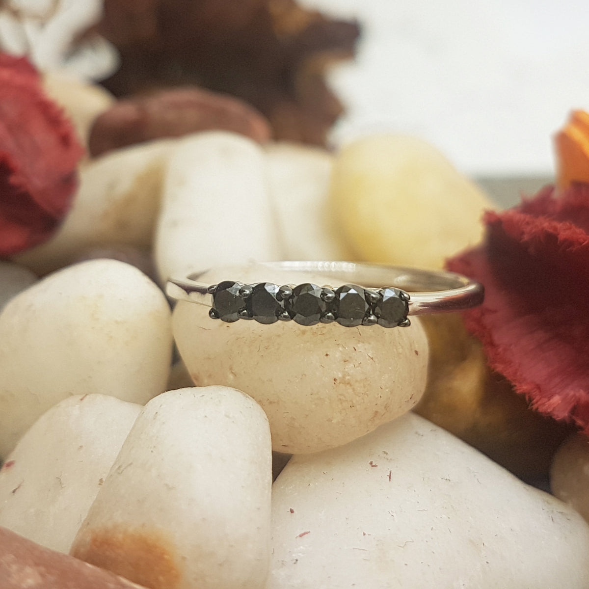 0.37 Carat (ctw) Sterling Silver Round Black Diamond Ladies Anniversary Wedding Band Ring 3/8 CT